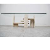 Table basse vintage par Willy Ballez, années 1970