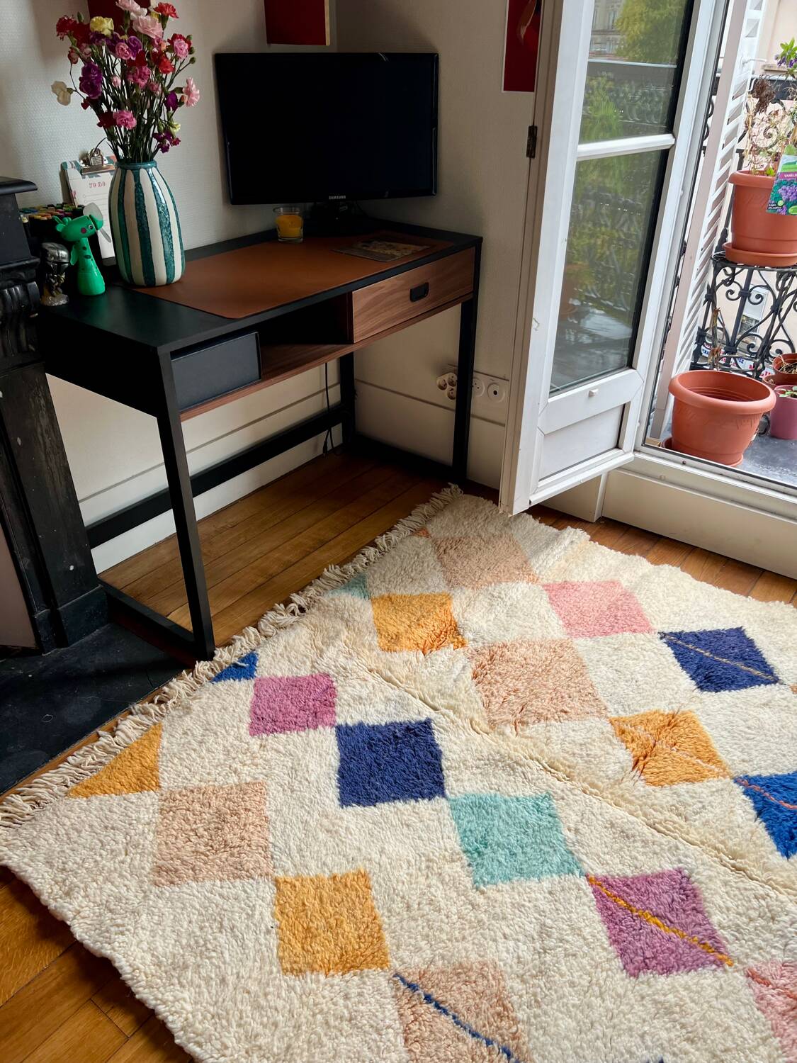 Berber handmade rug Beni Ouarain 100% wool