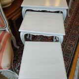 3 trundle tabs made of aged rechampi wood