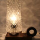Table lamp or bedside 1960's rosewood and glass