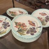 Set of 10 art nouveau plates