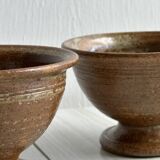 2 small ramekins and bowls in pyrite stoneware.