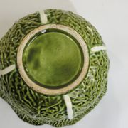 Vintage Cabbage-Shaped Tureen (Majolica/Barbotine)