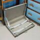 Vintage travel trunk Valigeria Inzaghi in faux leather, Italy, 20th century