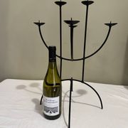 Sculptural chandelier in wrought iron