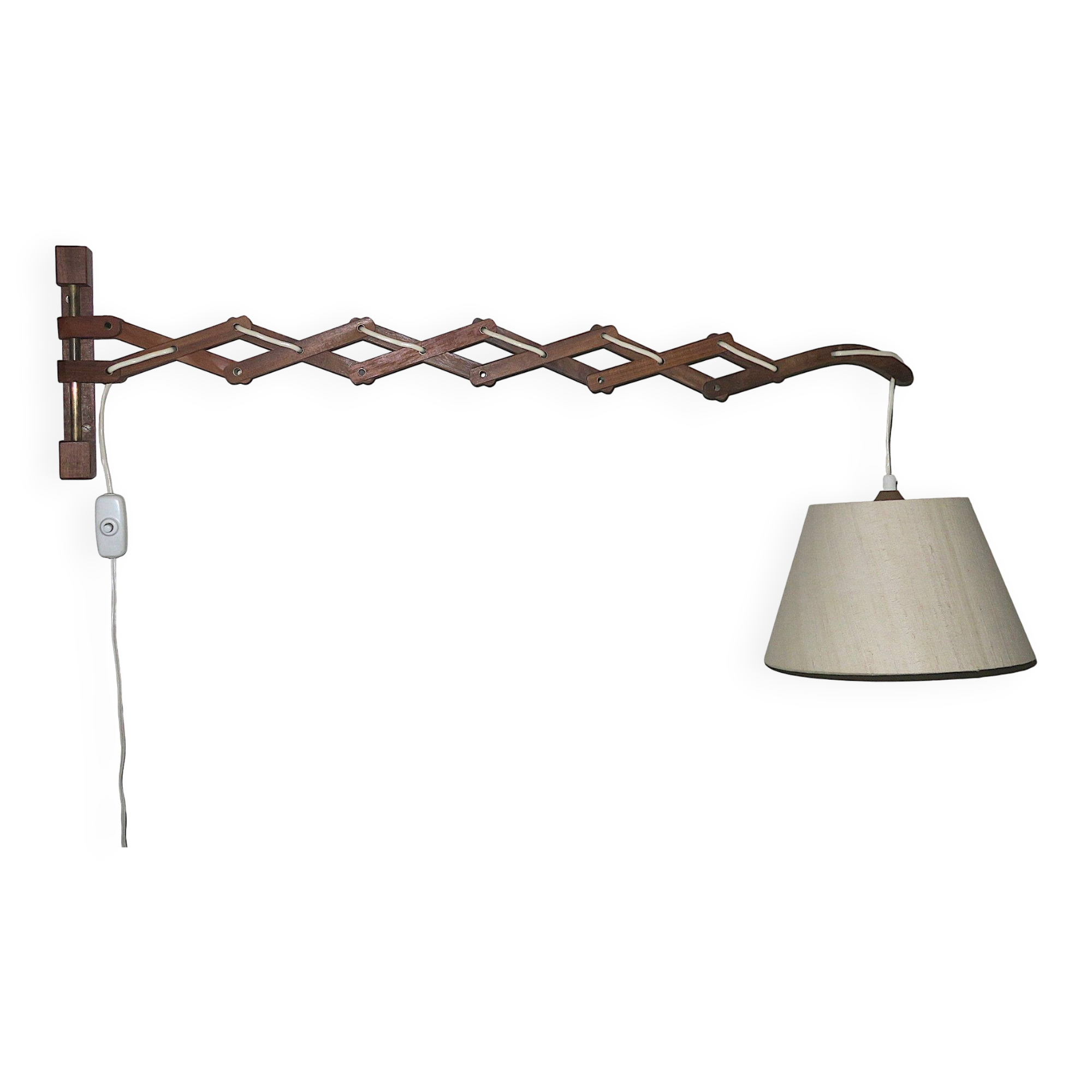 Eric Hansen for Le Klint scissor articulated wall light, Denmark 1960s