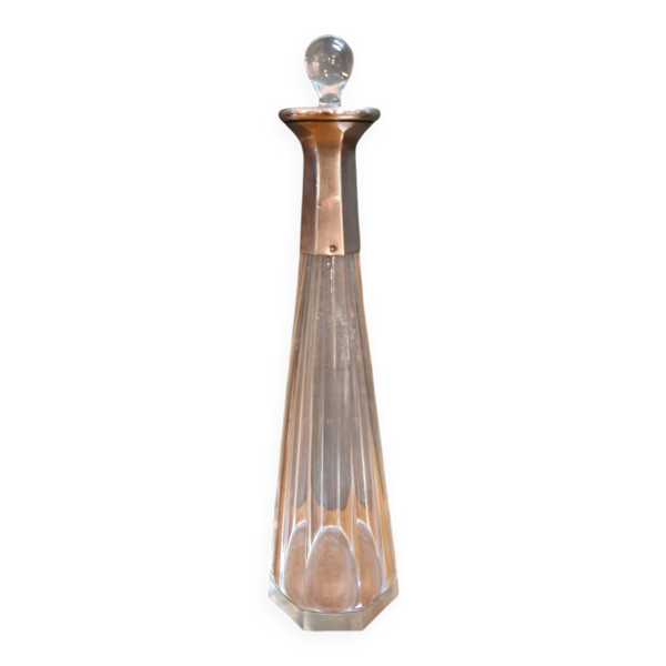 Carafe en argent et cristal art déco