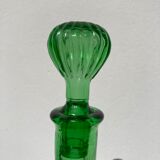 Green tarmac glass decanter with cap