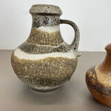 Set of two pottery fat lava vases by Scheurich, Germany, 1970s