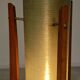 Rocket green floor lamp by Novoplast fiber and wood 1960