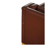 Stouby Møbelfabrik, 3-seater mid-century style sofa in brown leather, made in the 1970s.
