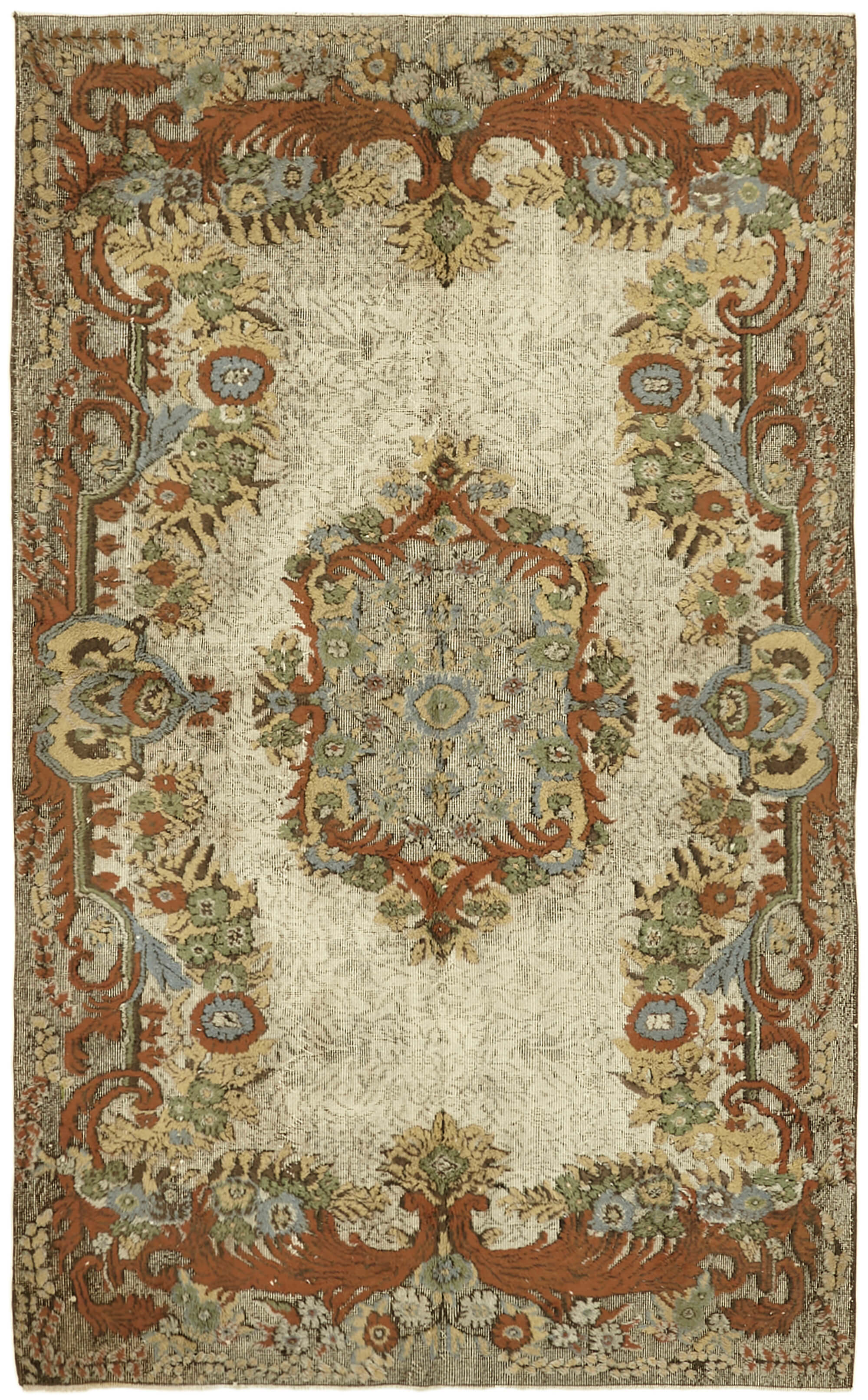 Anatolian rug 1970s 180 cm x 292 cm Brown Carpet