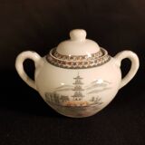 Japanese geisha lithophane tea set
