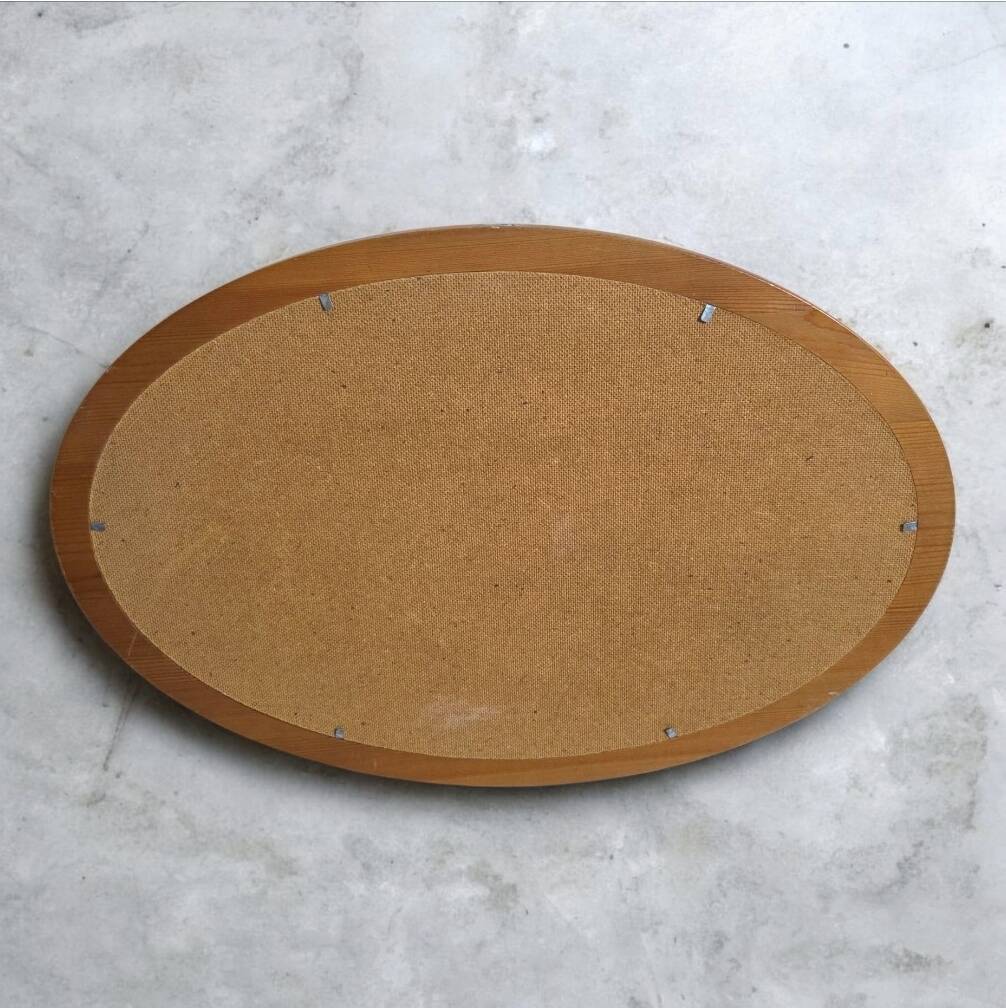 Vintage wooden wall mirror