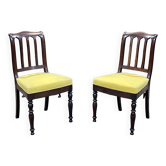 Pair of French mahogany chairs late 19th century