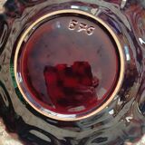 Vintage glazed compote dish. Flower. East Germany.