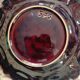 Vintage glazed compote dish. Flower. East Germany.