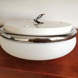 Vintage ceiling lamp in opaline design 70