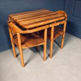 Drop-leaf table, Danish 1970s, solid pine