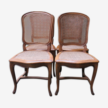 Lot de 4 chaises 19ème siècle, en chêne