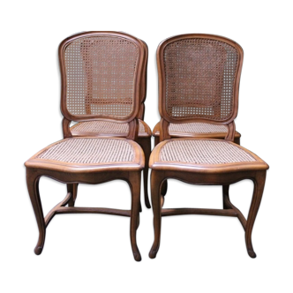 Lot de 4 chaises 19ème siècle, en chêne