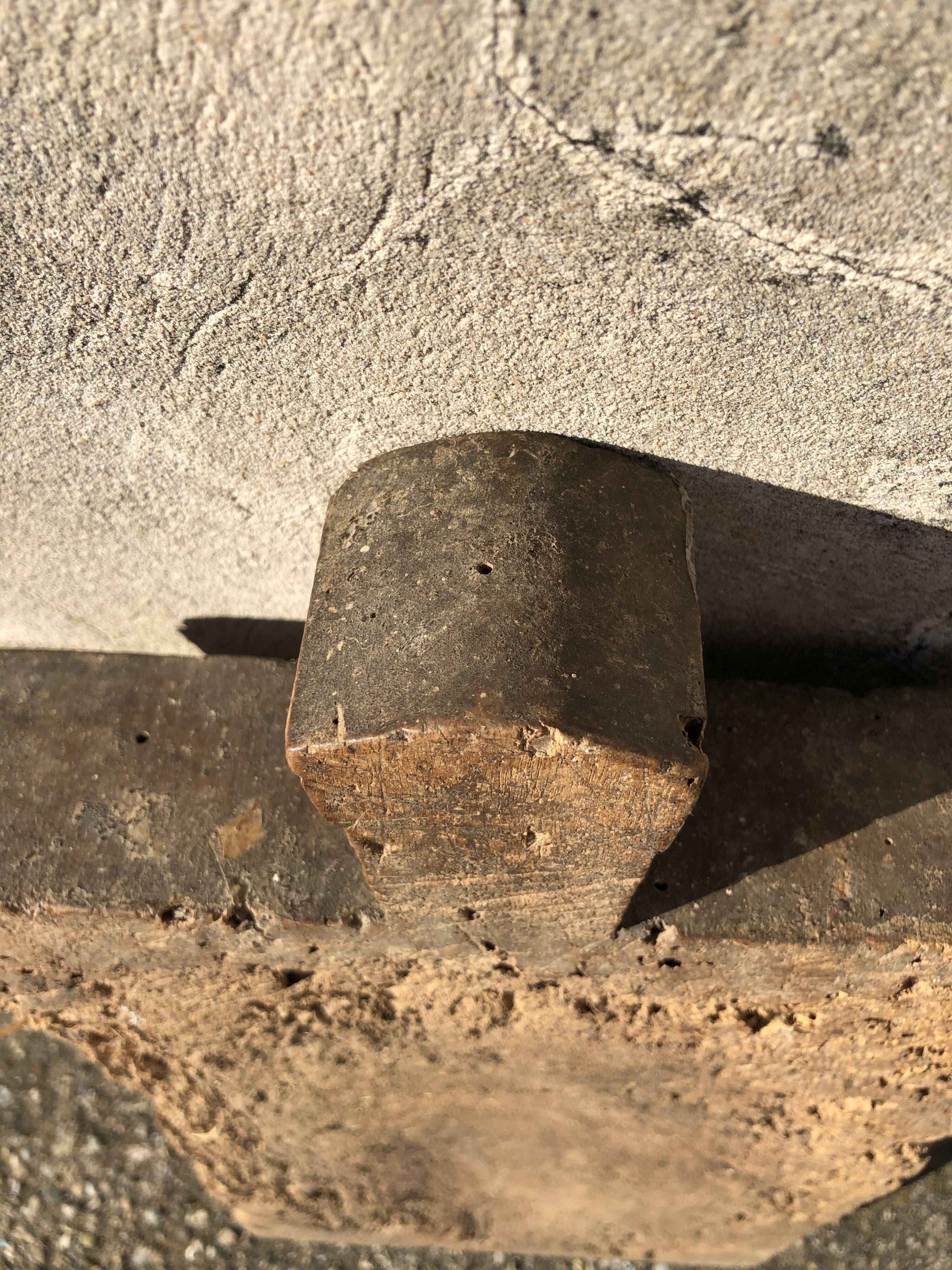 Old-fashioned butcher's butcher's board from vintage deco wood