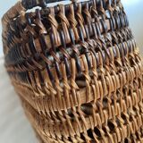 Asian rattan basket with lid 23×18 cm