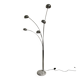 Vintage 5-branch floor lamp in chrome and marble – 1970s arc style