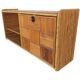 Vintage 70s rattan wall shelf