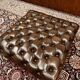 Large Brown Chesterfield Hocker