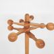 Scandinavian modern pinewood coat rack, Sweden 1960's