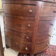 Art Deco work cabinet with 12 drawers in solid wood