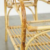 vintage rattan coffee table by Rohé Noordwolde from the 1950s