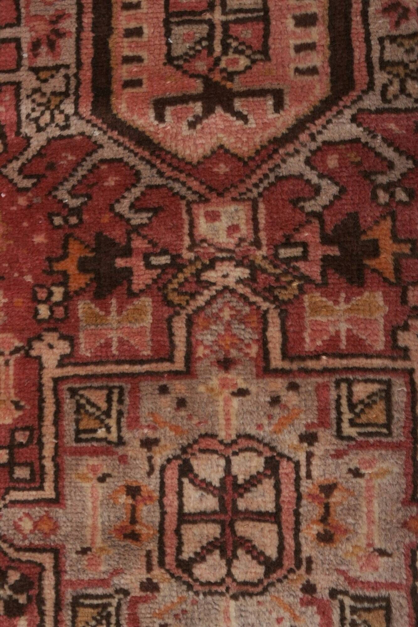 Vintage Turkish hallway rug 84x388 cm