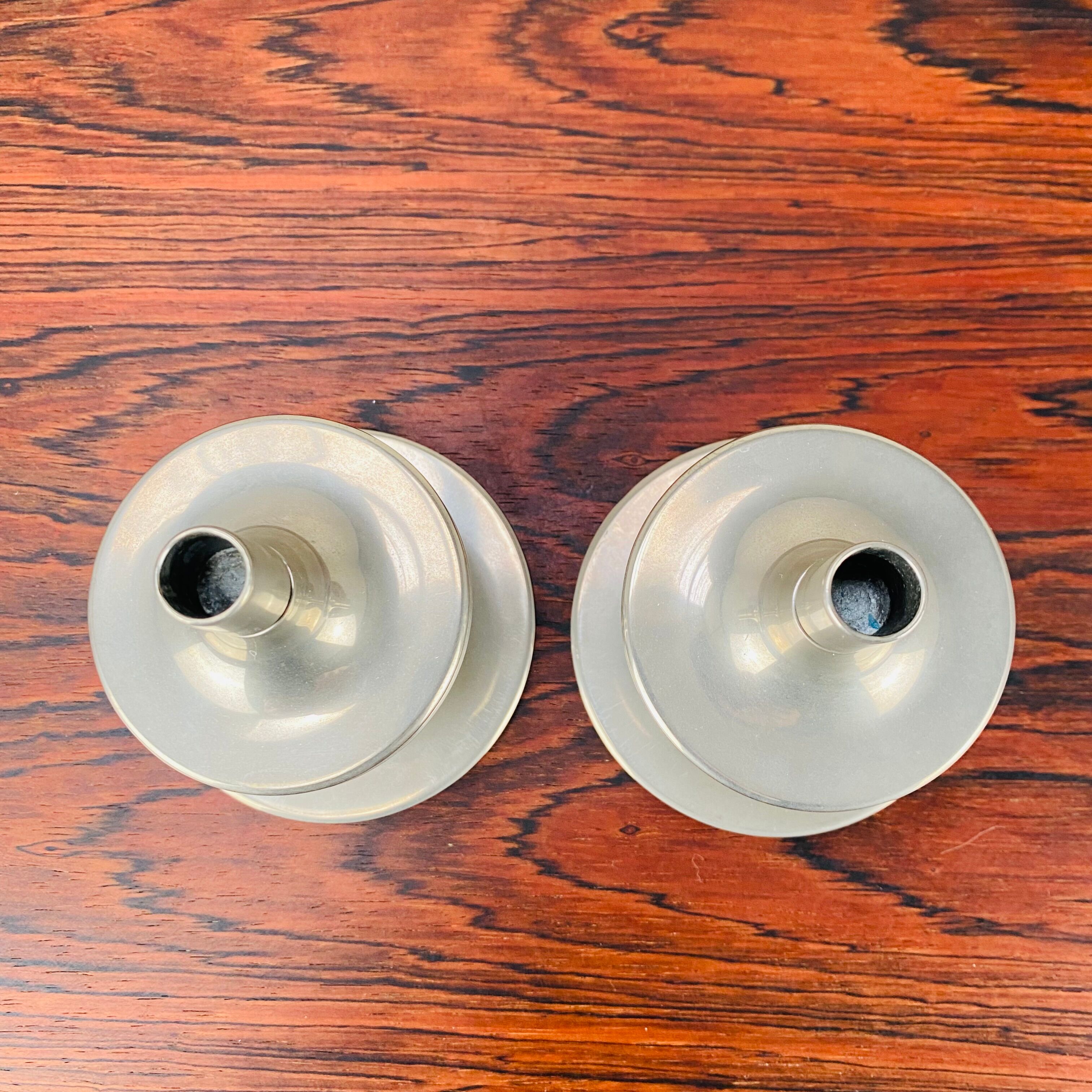 Paire de bougeoirs Fritz Nagel vintage