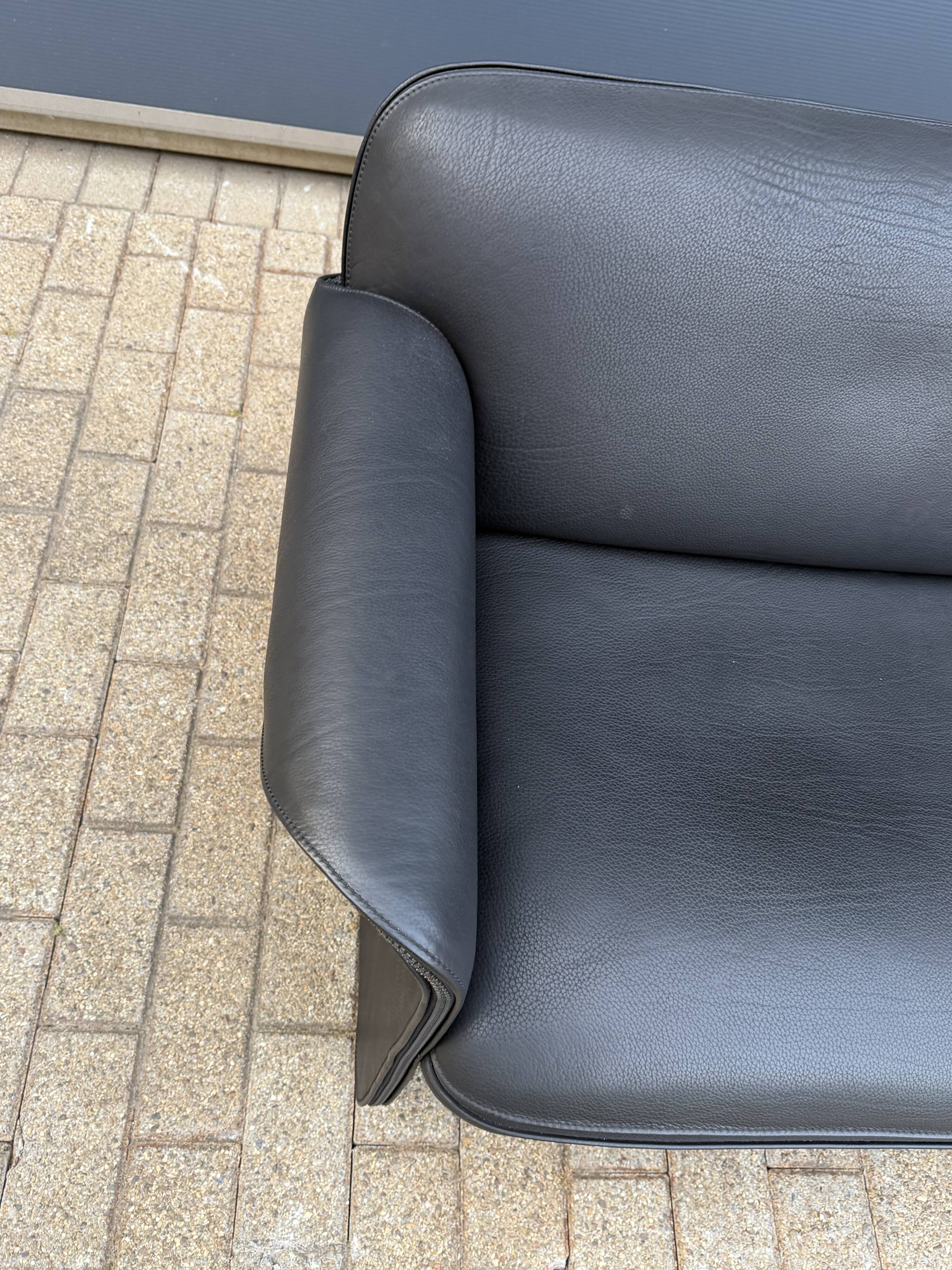 De sede ds-125 3zit zwart buffel leder neck 5mm als nieuw!