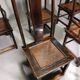 6 chaises d'appoint vintage orientales asiatiques chinoises brunes à dossier haut. 2 x fauteuil / 4 x sans