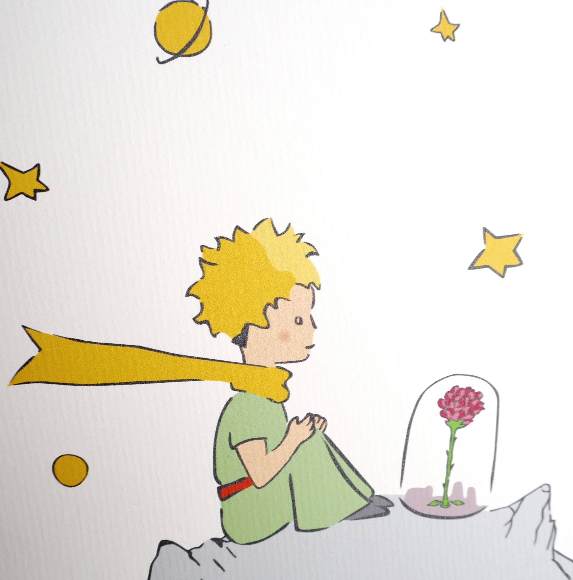 Antoine de Saint-Exupéry: The Little Prince Observes His Rose - Lithograph