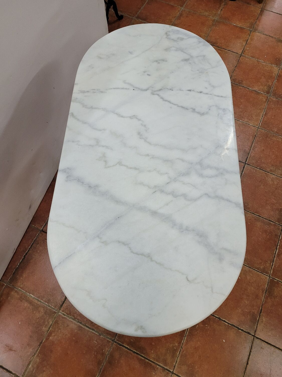Bistro table with marble top