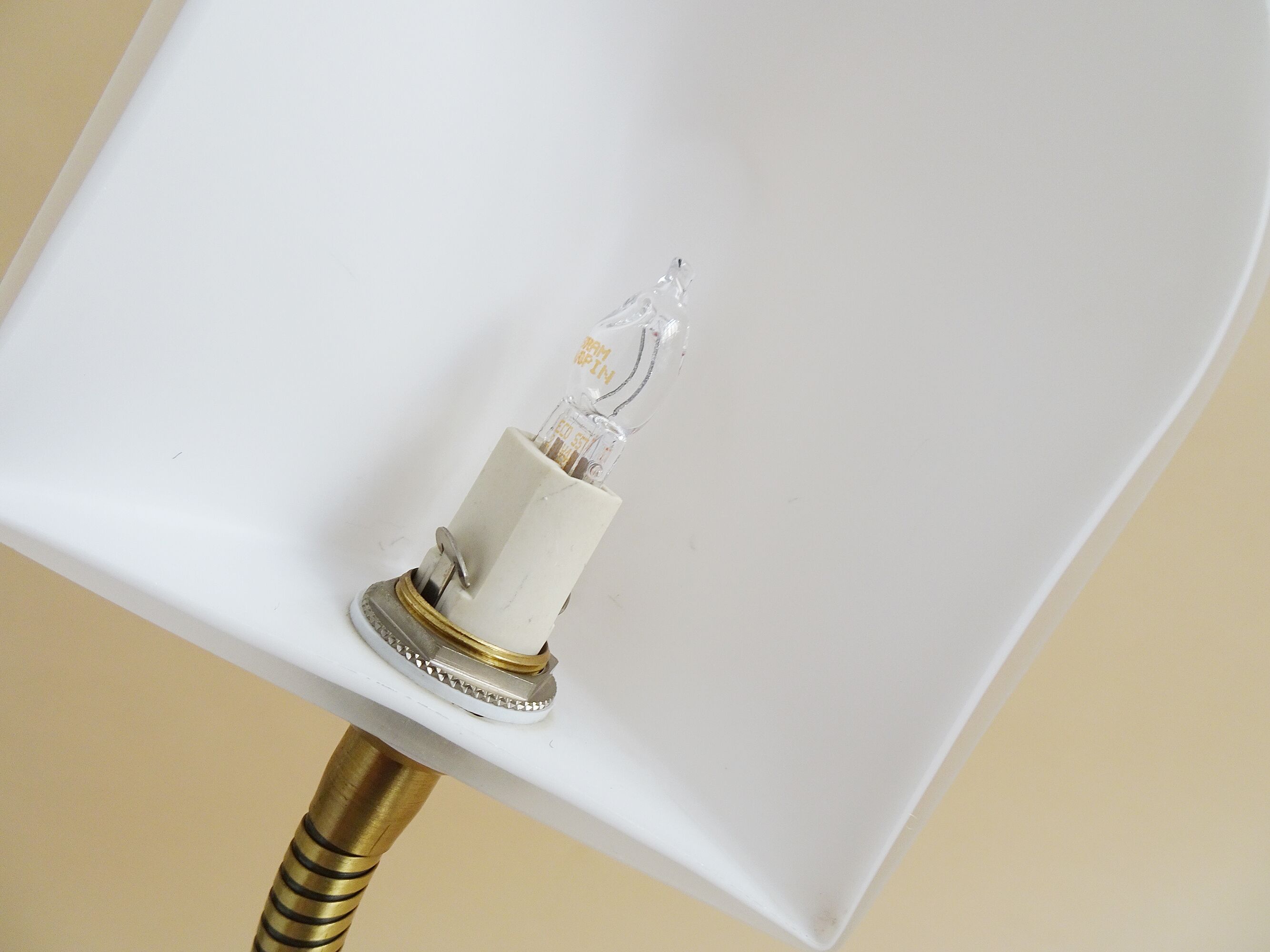 Table lamp by Bankamp Leuchten made of brass and frosted glass