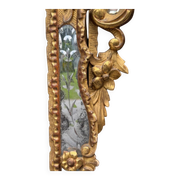 Louis XV style mirror with parecloses in gilded wood, early 19th century, Empire A