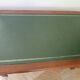 Minister's desk in Louis Philippe style – 2 drawers – cherry wood – green writing pad