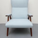 1950s highjack armchair light blue, completly restored