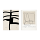 Pair of giclee prints, abstract wall art set of two, 50x70cm