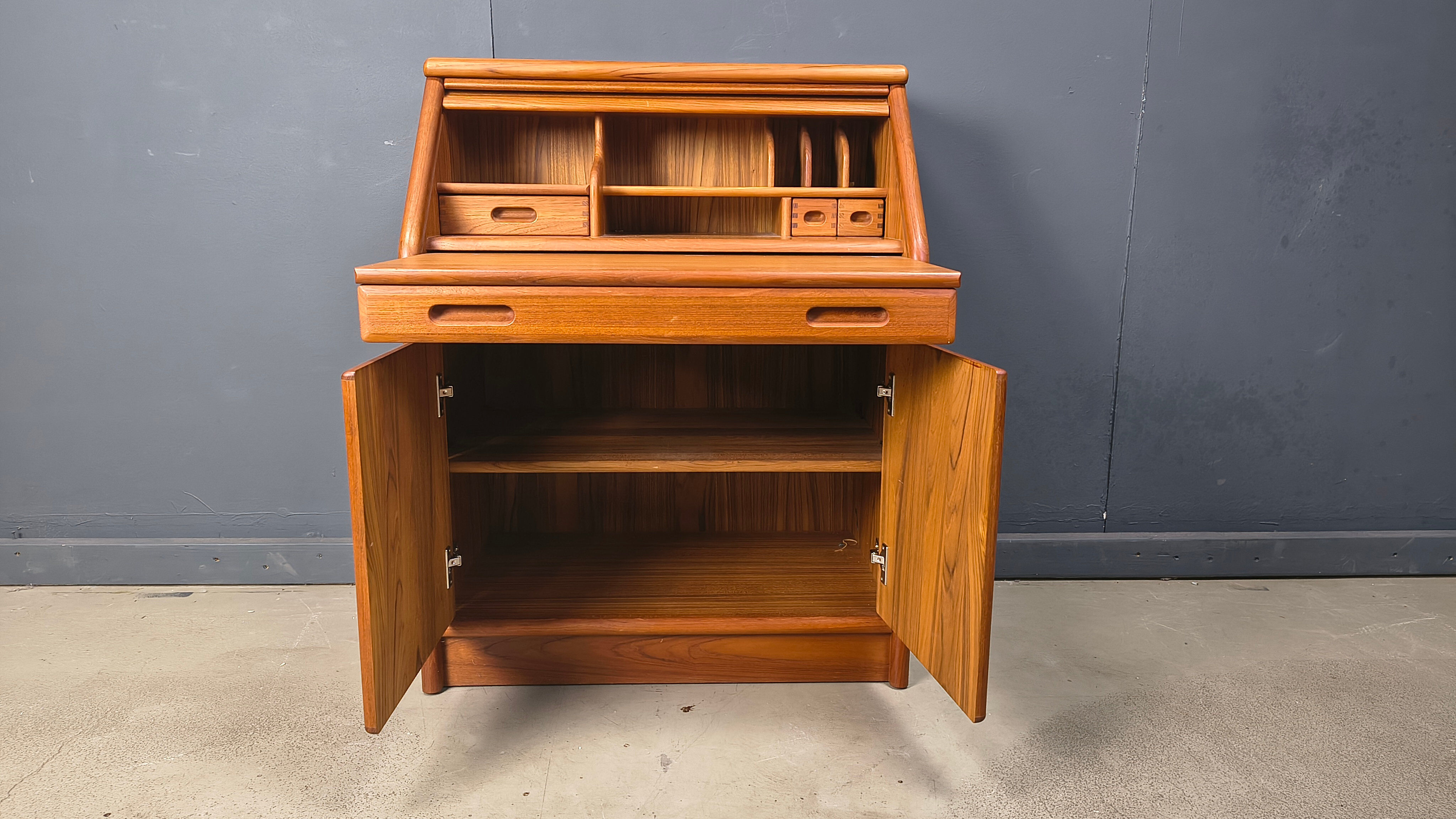 Teak secretaire by Dyrlund, Denmark, 1960s
