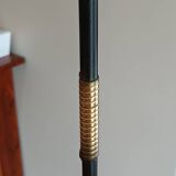 vintage wrought iron floor lamp with magazine rack 1960