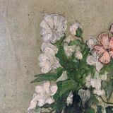 Oil on canvas vase of flowers