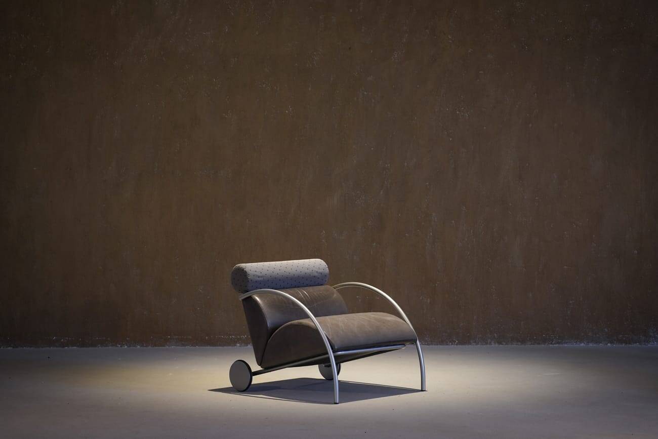 Fauteuil et repose-pieds COR Zyklus vintage par Peter Maly, Allemagne, années 1980.
