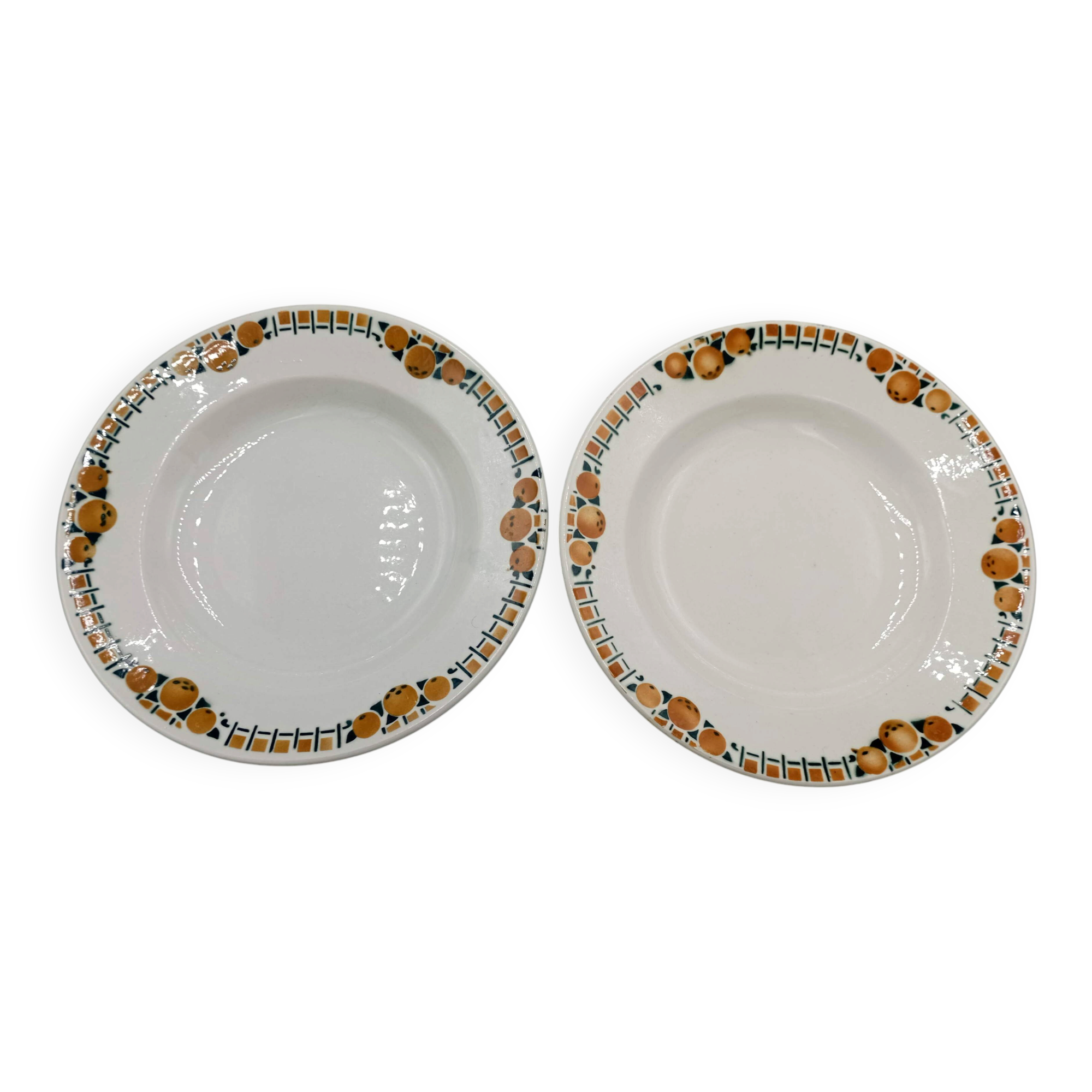 2 deep plates "Cotentin" from Saint-Amand, Céranord