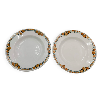 2 deep plates "Cotentin" from Saint-Amand, Céranord